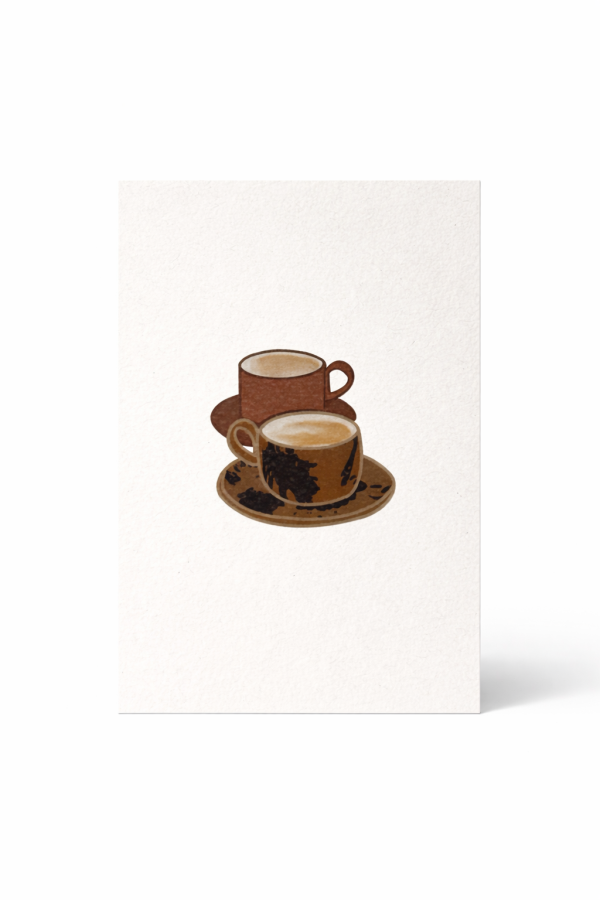 kavos puodeliai Atvirutė